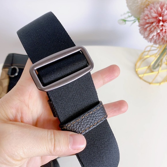 Coach CB928 Hudson Small Pack In Signature Canvas Gunmetal/Khaki/Black - Picture 7 of 8